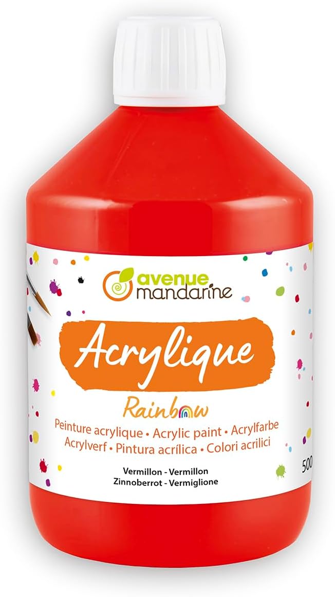 Peinture acrylique Rainbow 500mL Vermillon