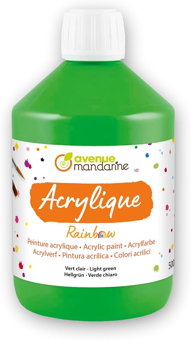 Peinture acrylique Rainbow 500mL Vert clair