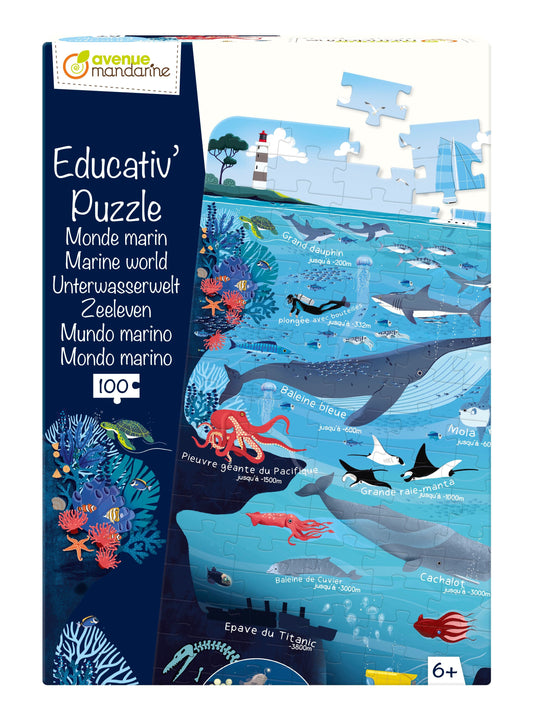 Puzzle éducatif, Monde marin