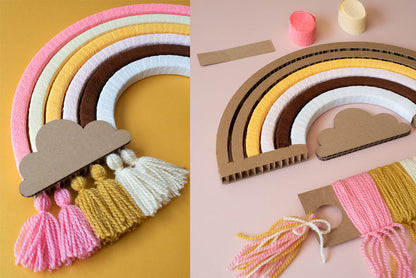 DIY arc en ciel miel rose