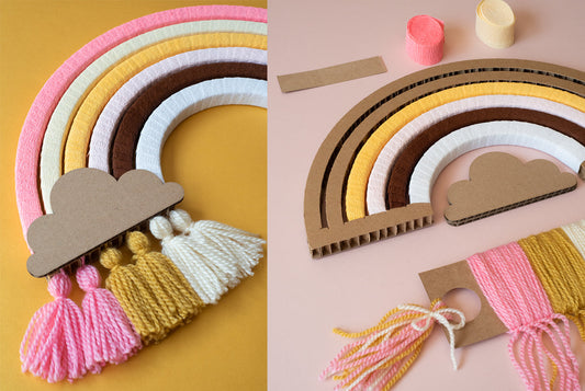 DIY arc en ciel miel rose