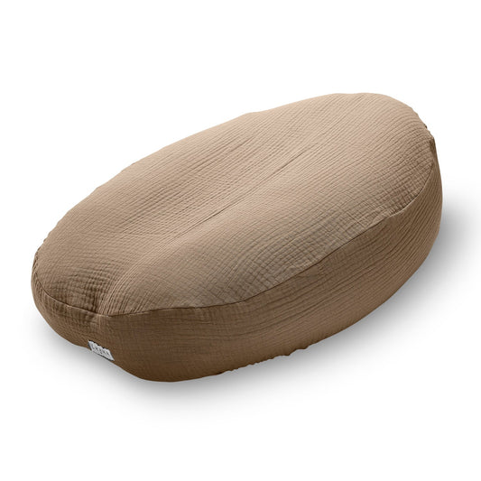 Housse Relax pour coussin d’allaitement en mousseline | Taupe