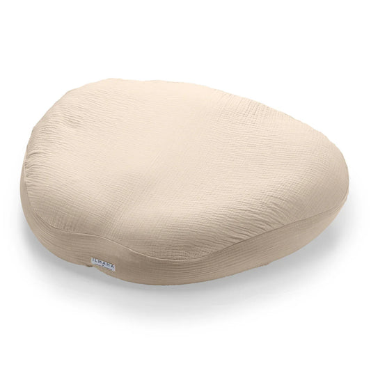 Housse Relax pour coussin d'allaitement  jumeaux en mousseline | Champagne