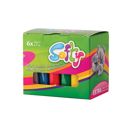 Softy - Assortiment 6 x 62g pâte à modeler enfant souple