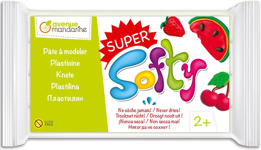 Softy - Pâte à modeler enfant souple 500g -  Blanc
