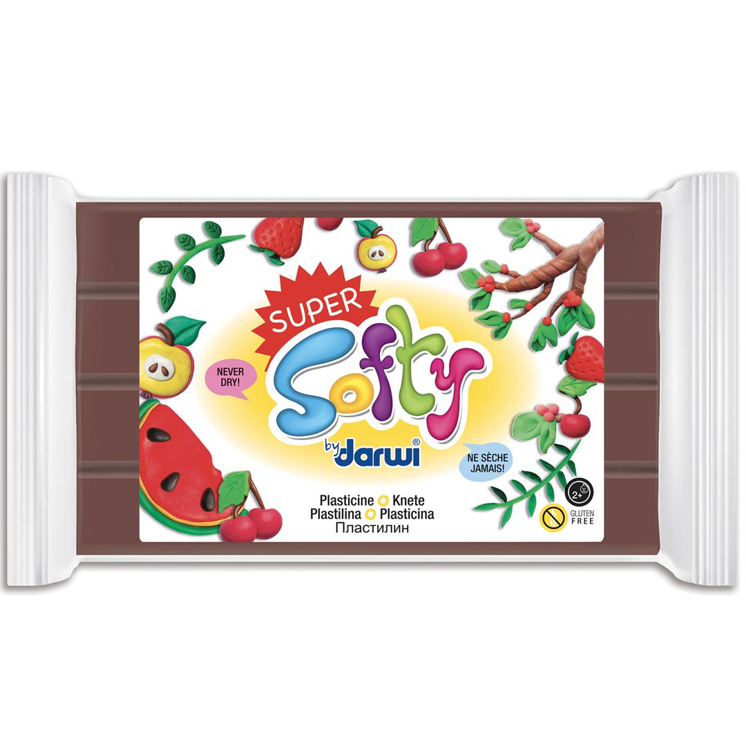 Super Softy - Pâte à modeler 350g, Brun