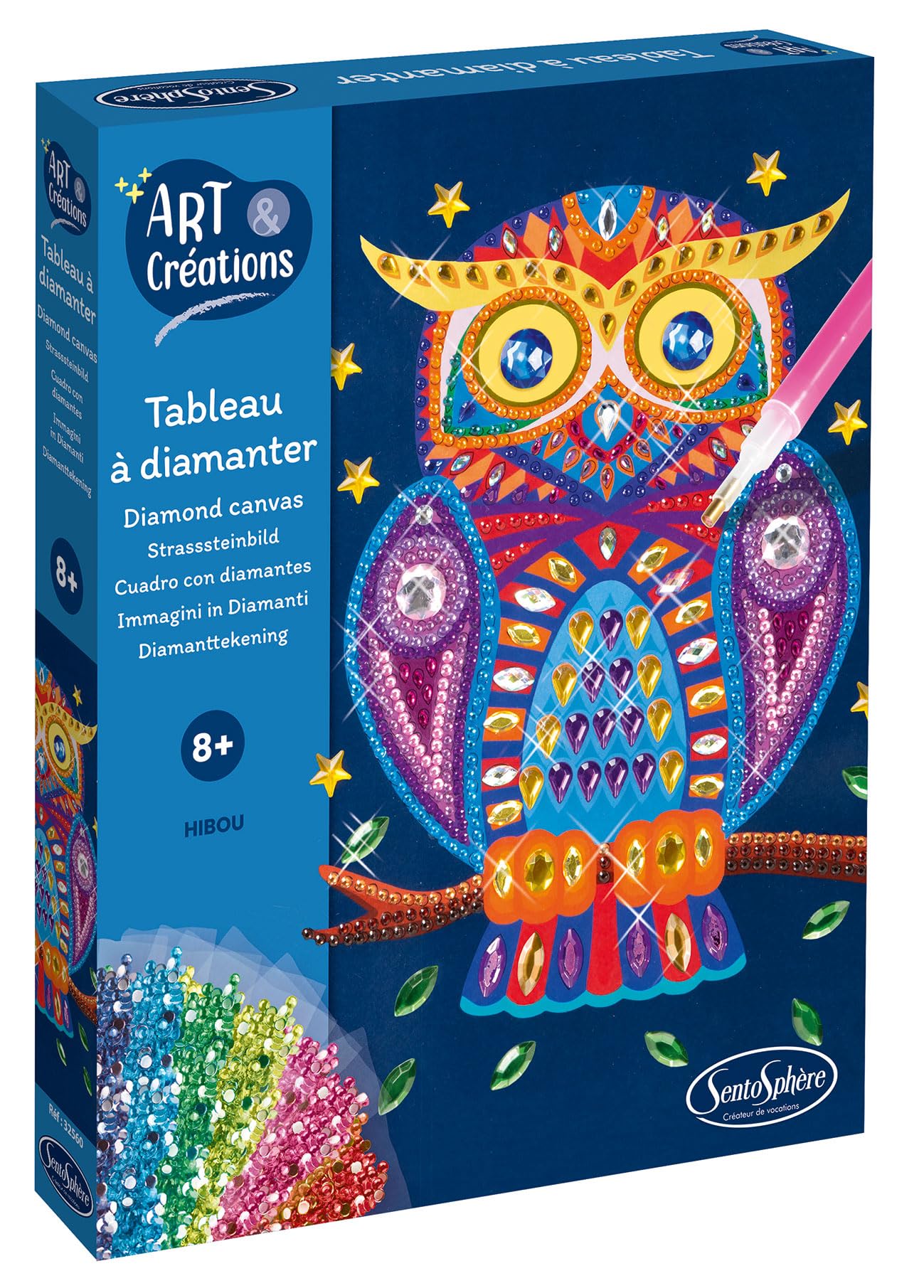 Tableau à Diamanter - Hibou