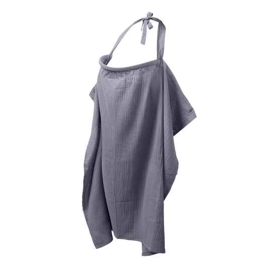 Châle d’allaitement uni | Gris foncé