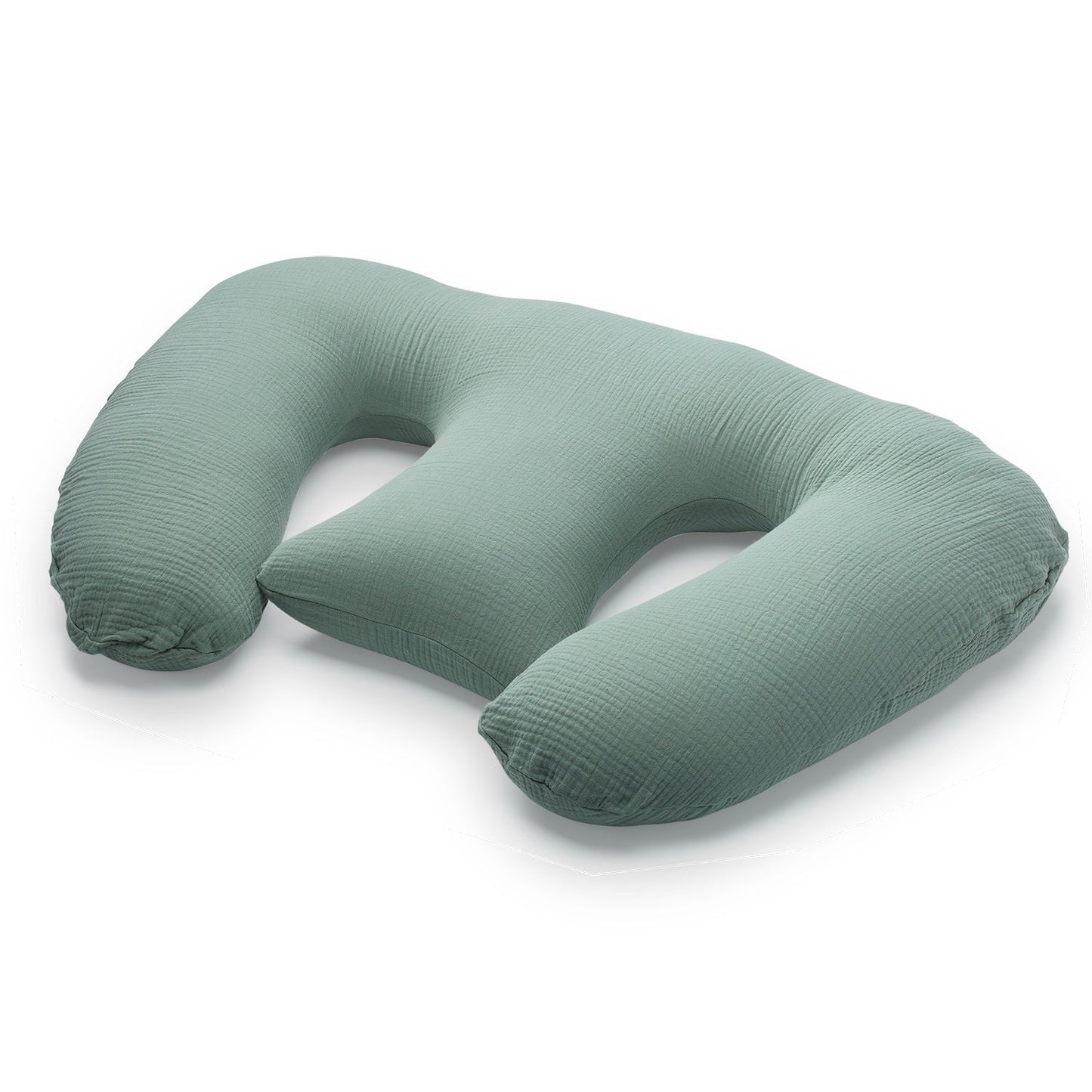 Coussin d’allaitement double en mousseline | Vert ancien