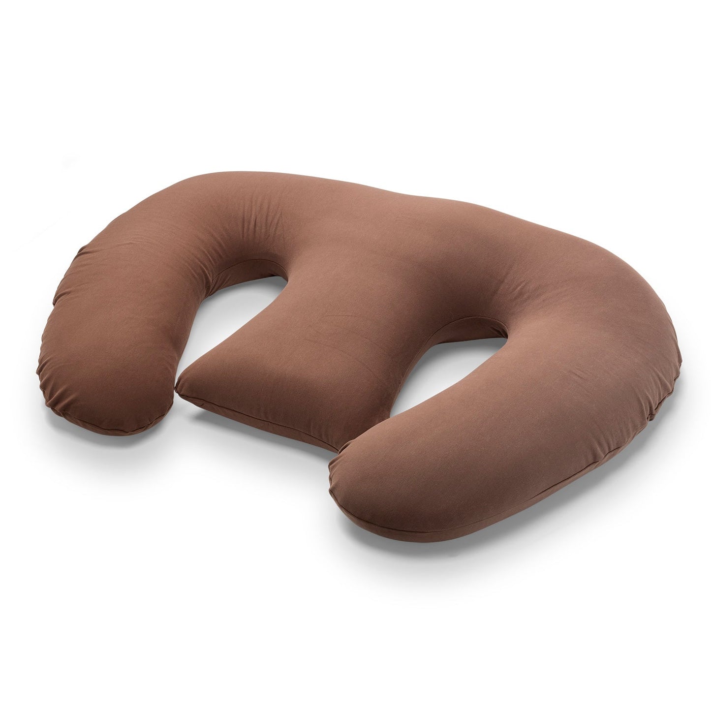 Coussin d’allaitement double en molleton doux | Brun