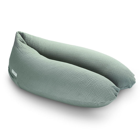 Coussin d’allaitement en mousseline | Vert ancien