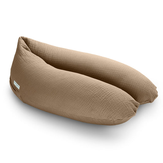 Coussin d’allaitement en mousseline | Taupe