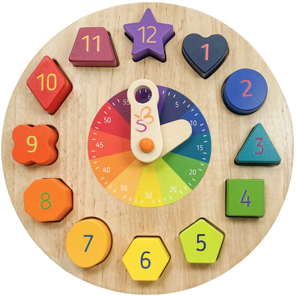Lot de 3 Horloges aux couleurs de l'arc en ciel pour un apprentissage ludique de l'heure