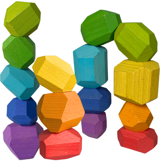 Lot de 3 Équilibrer les pierres selon Montessori