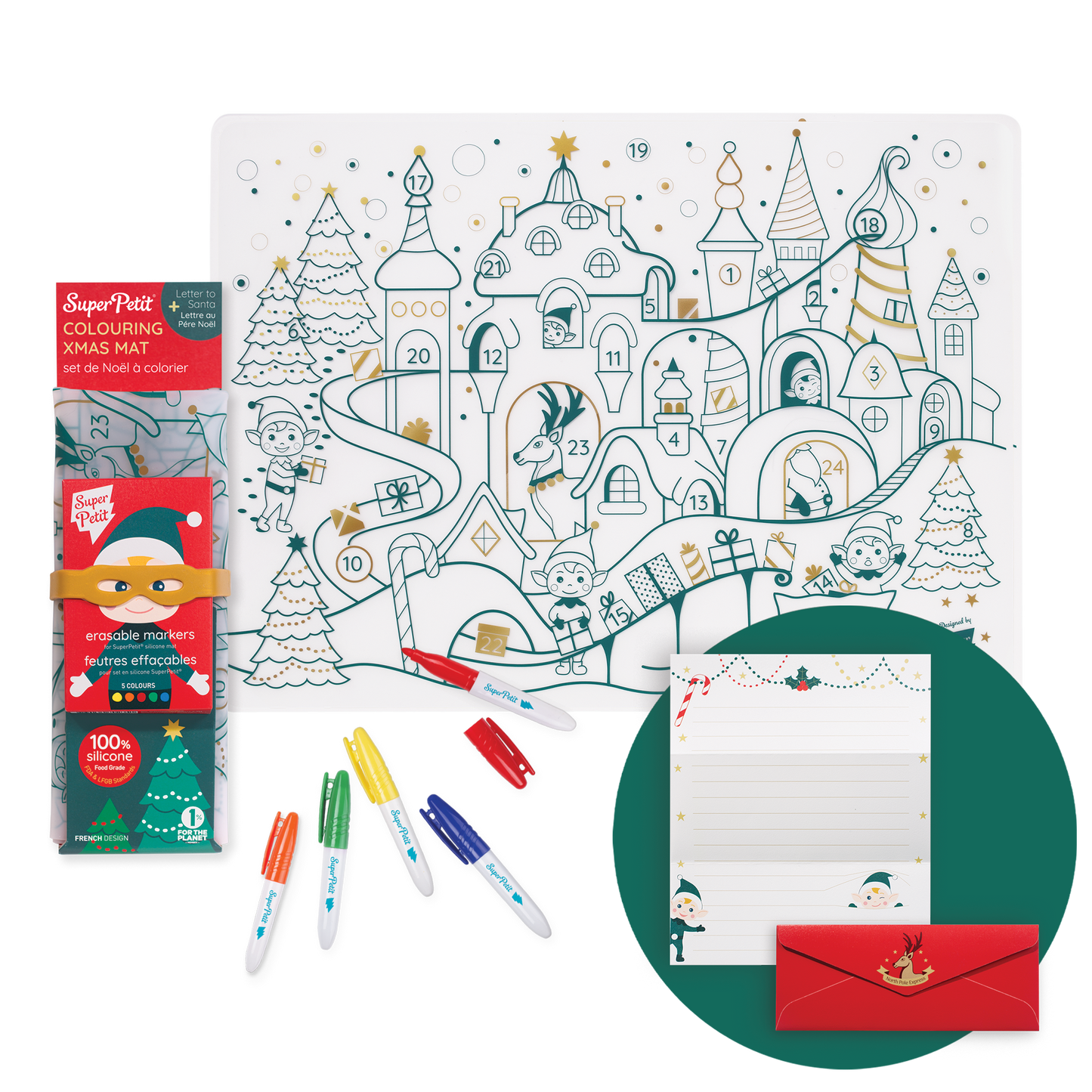 Set à colorier - Village de Noël