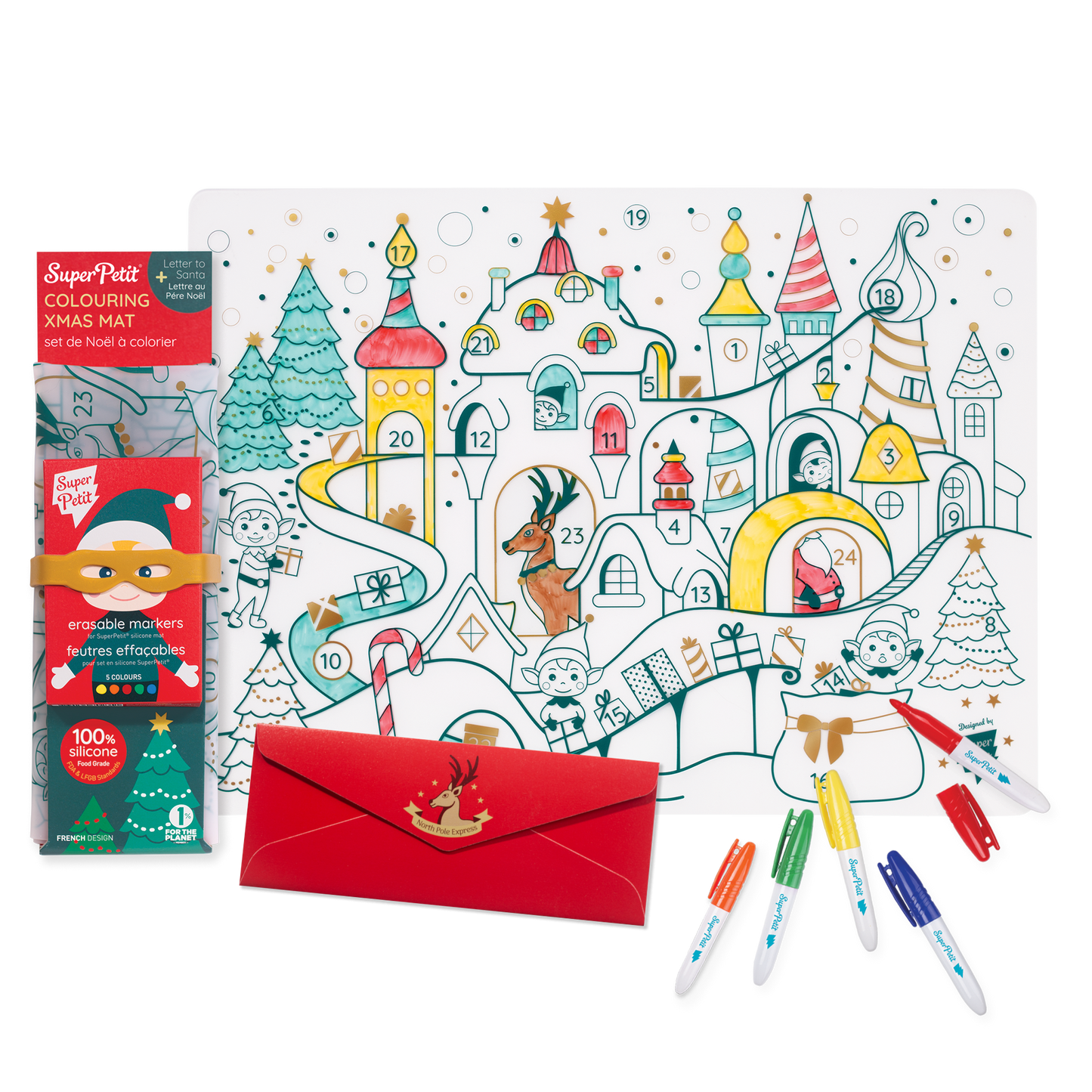 Set à colorier - Village de Noël