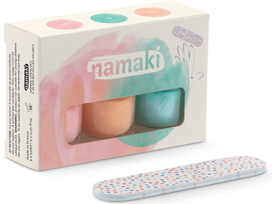 Coffret 3 vernis à ongles pelables à base d'eau - Délices d'été