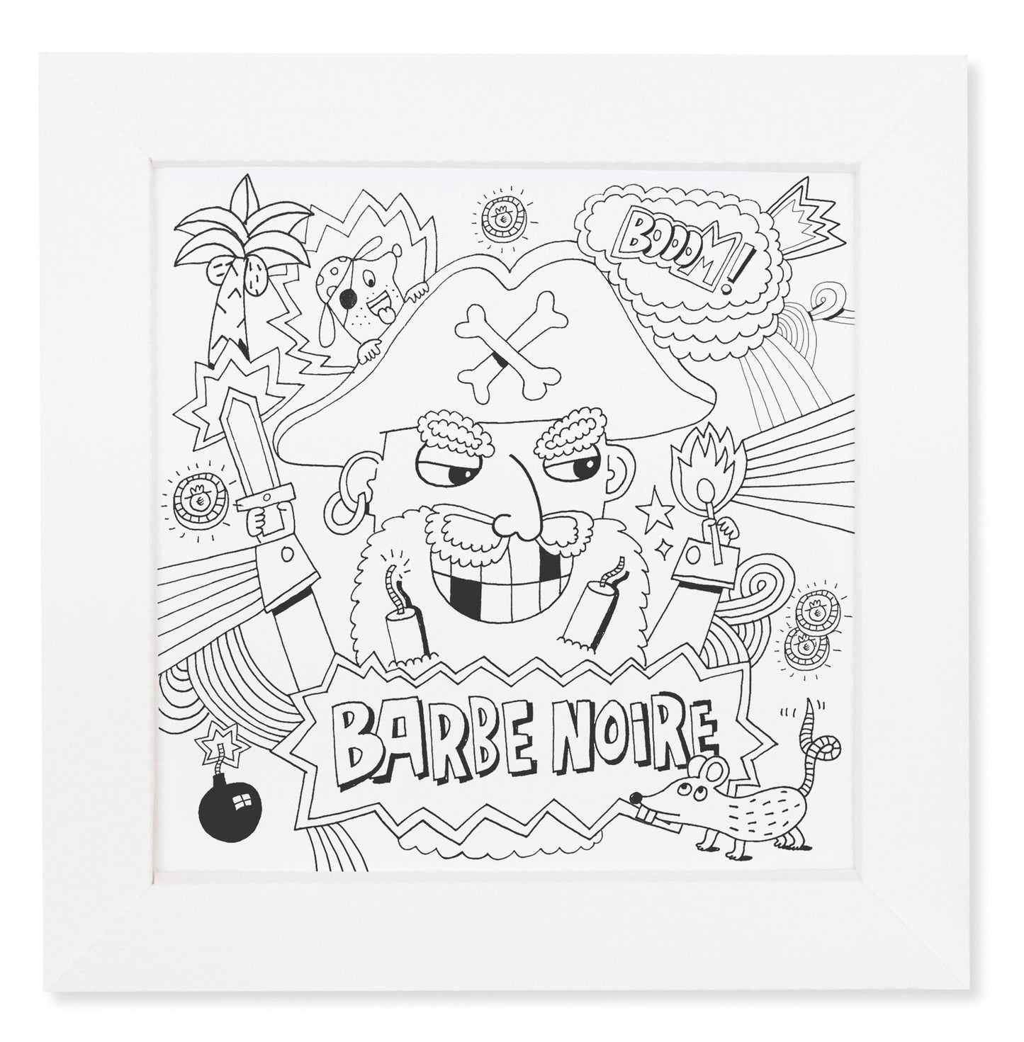 mes TABLEAUX PIRATES À COLORIER