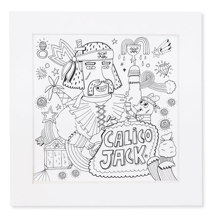 mes TABLEAUX PIRATES À COLORIER