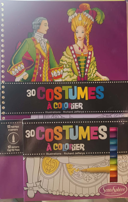 Cahier de coloriage à spirale + marqueurs