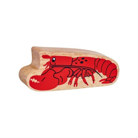 Homard bois naturel peint