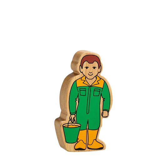 Ouvrier de ferme jaune et vert naturel