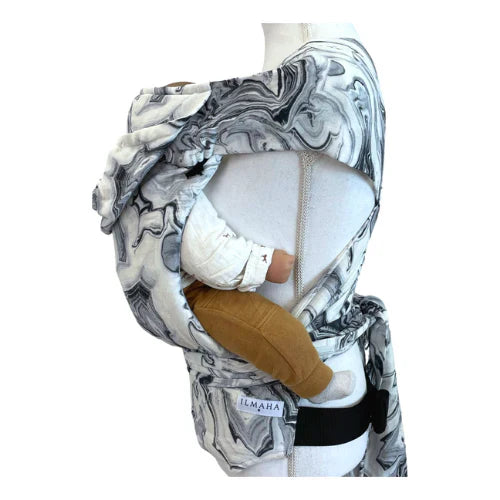 Porte bébé Mei Tai marbré | Gris