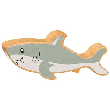 Requin bois naturel peint
