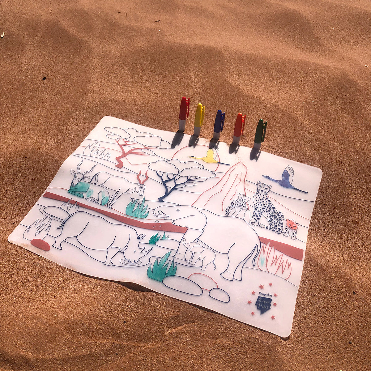 set à colorier - La savanne