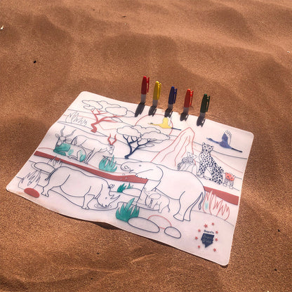 set à colorier - La savanne