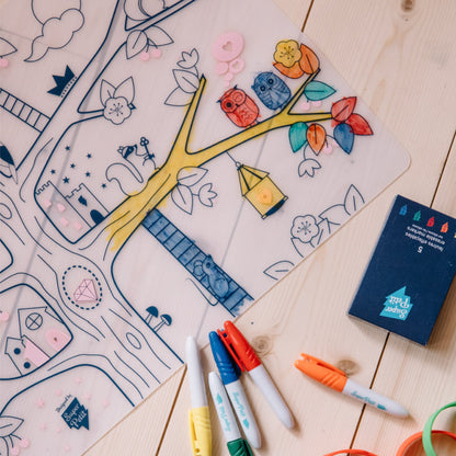 Set à colorier - Arbre magique