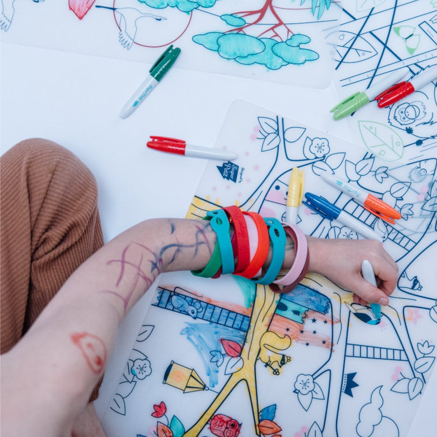 Set à colorier - Arbre magique