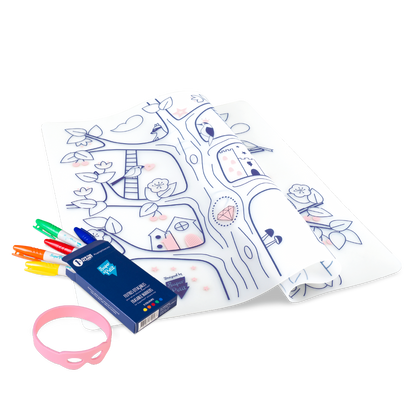 Set à colorier - Arbre magique