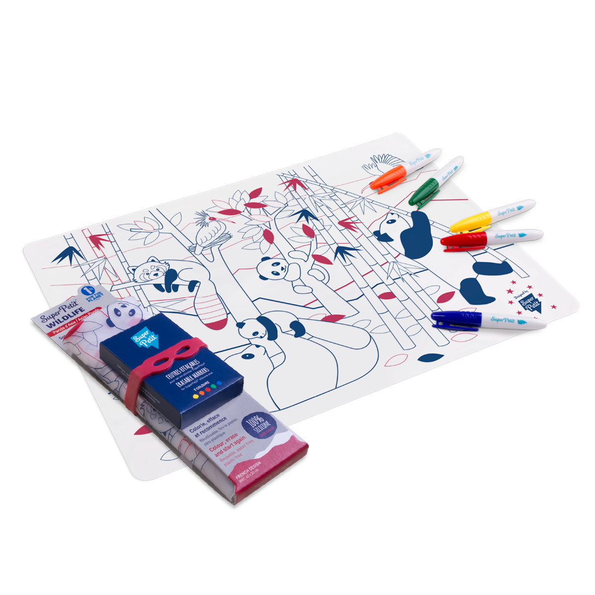 set à colorier - Les pandas d'Asie